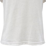 ノバチェックトリムデザイン半袖Tシャツ #M ホワイト