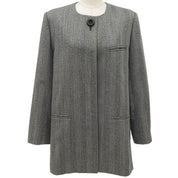 Striped Pattern Jacket #M Gray