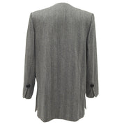 Striped Pattern Jacket #M Gray