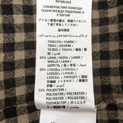 Checked Pattern Ribbon Tie Shirt #40 Brown/Black