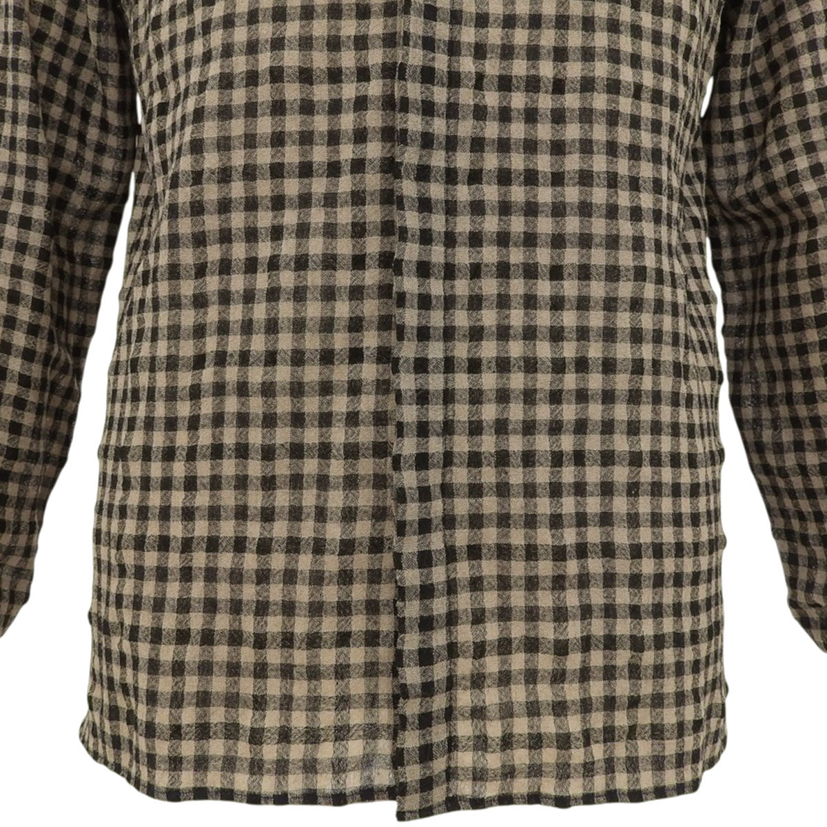Checked Pattern Ribbon Tie Shirt #40 Brown/Black