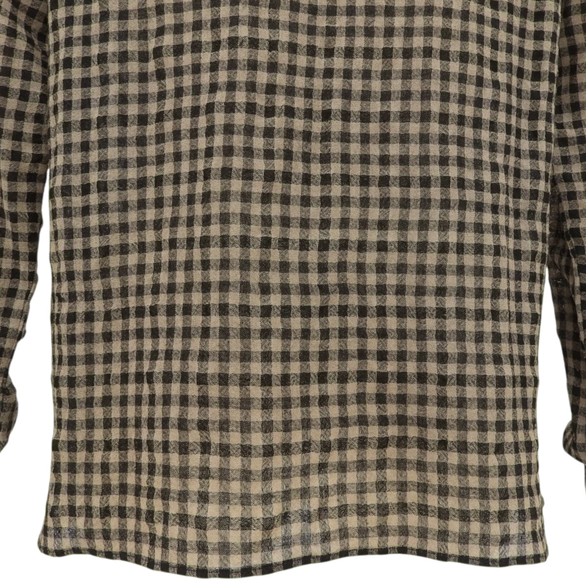 Checked Pattern Ribbon Tie Shirt #40 Brown/Black