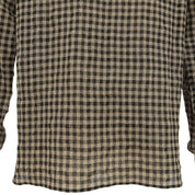 Checked Pattern Ribbon Tie Shirt #40 Brown/Black