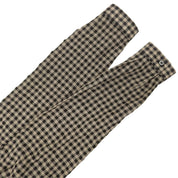 Checked Pattern Ribbon Tie Shirt #40 Brown/Black