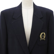 Logo Emblem Jacket #S Navy