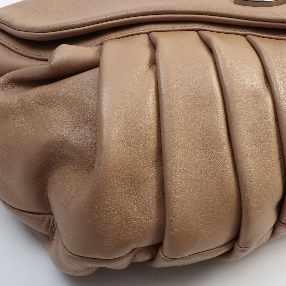 Around 2004 CC Mark Plate Hoop Shoulder Bag Beige