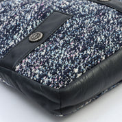 Circa 2015 Chanel Jacket Motif Girl Shoulder Bag in Navy/Black/Multi