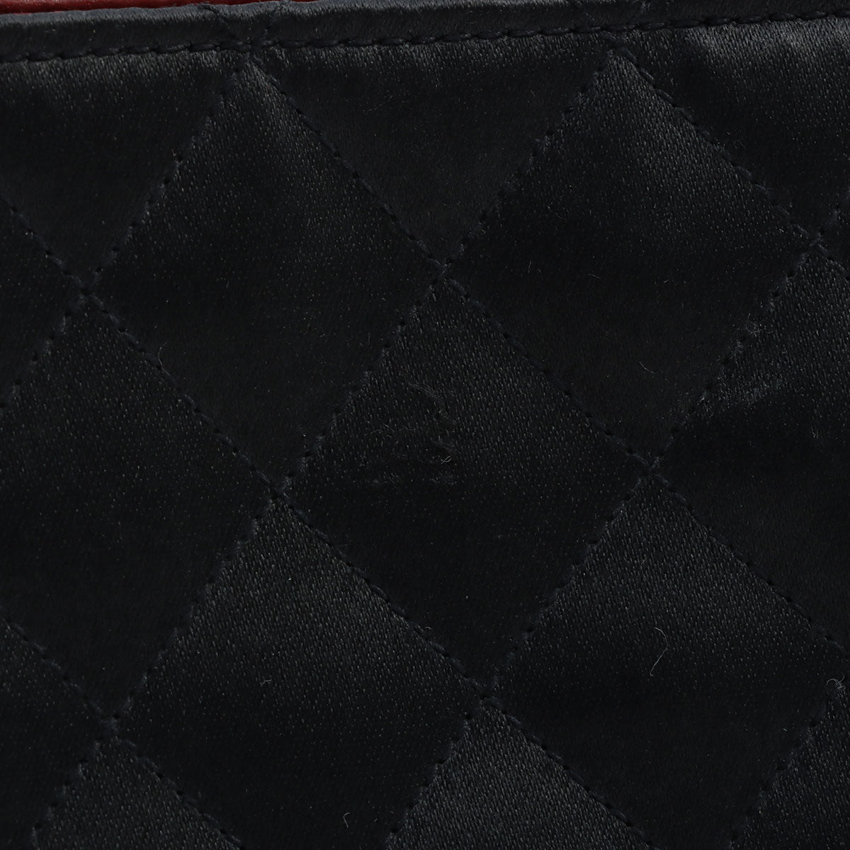 Circa 1985-1990 Satin Leather Combo CC Mark Plate Chain Shoulder Bag Black