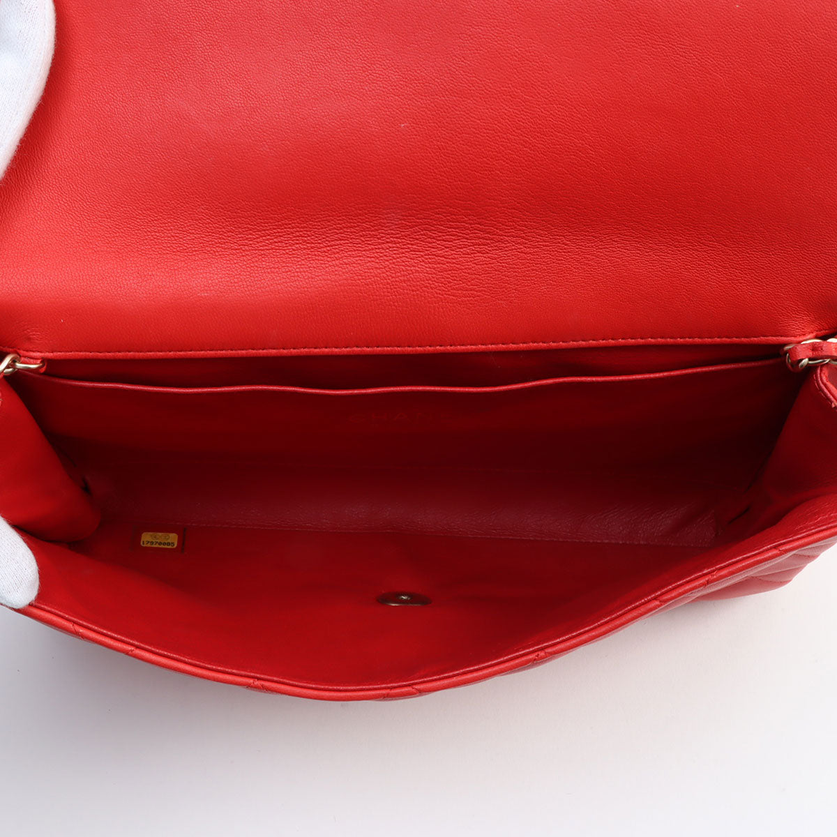 Matelassé Stitch CC Turnlock Chain Bag, Red, circa 2013