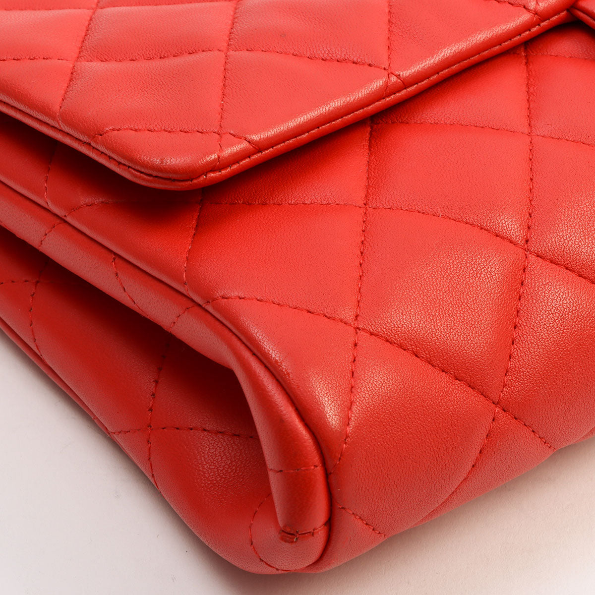 Matelassé Stitch CC Turnlock Chain Bag, Red, circa 2013