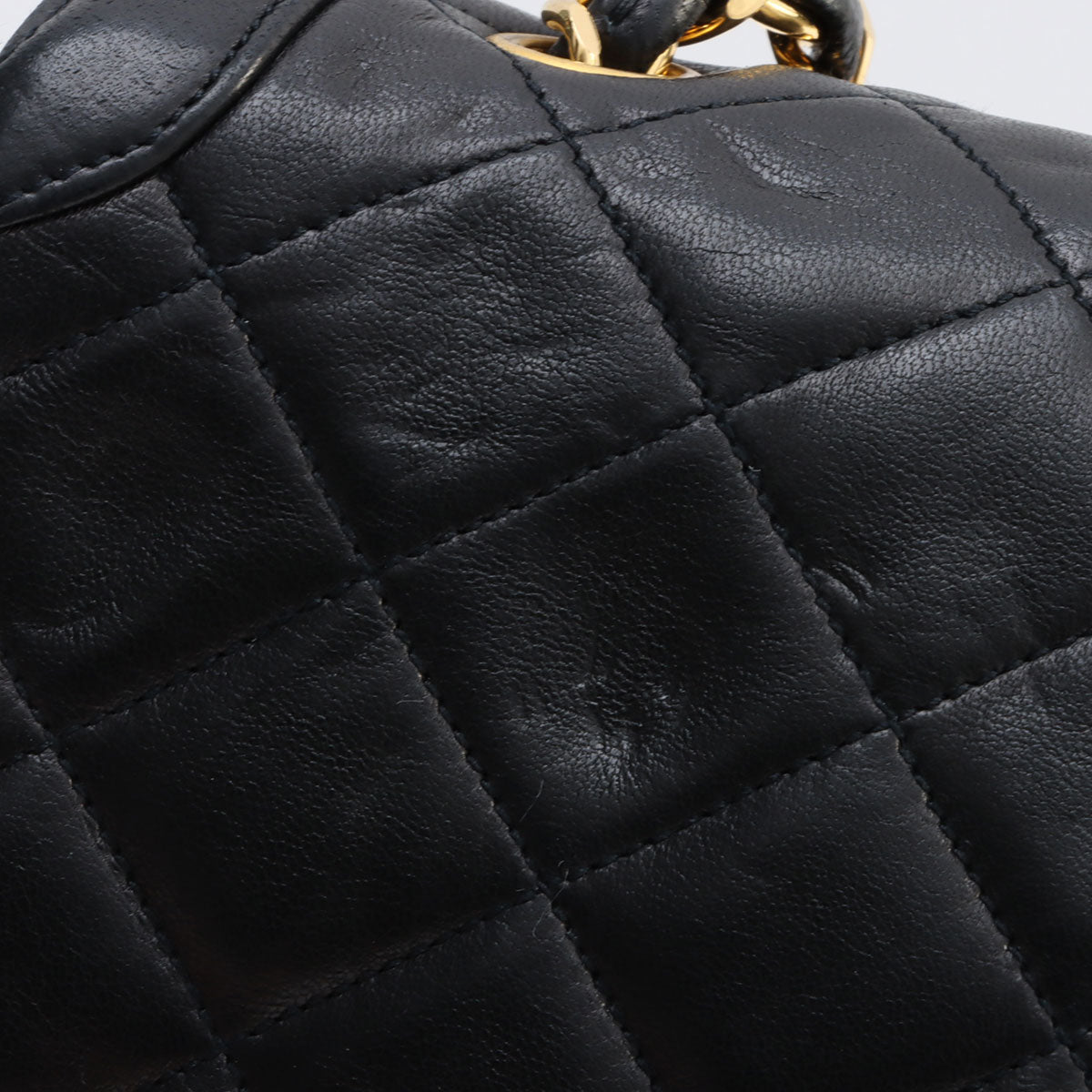 V-Flap CC Turn-lock Chain Shoulder Bag, Black, Circa 1990