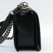 Circa 2019 Caviar Skin Boy Chanel Chain Shoulder Bag Black