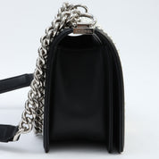 2020年頃製 パールスタッズボーイシャネルチェーンショルダーバッグ ブラック