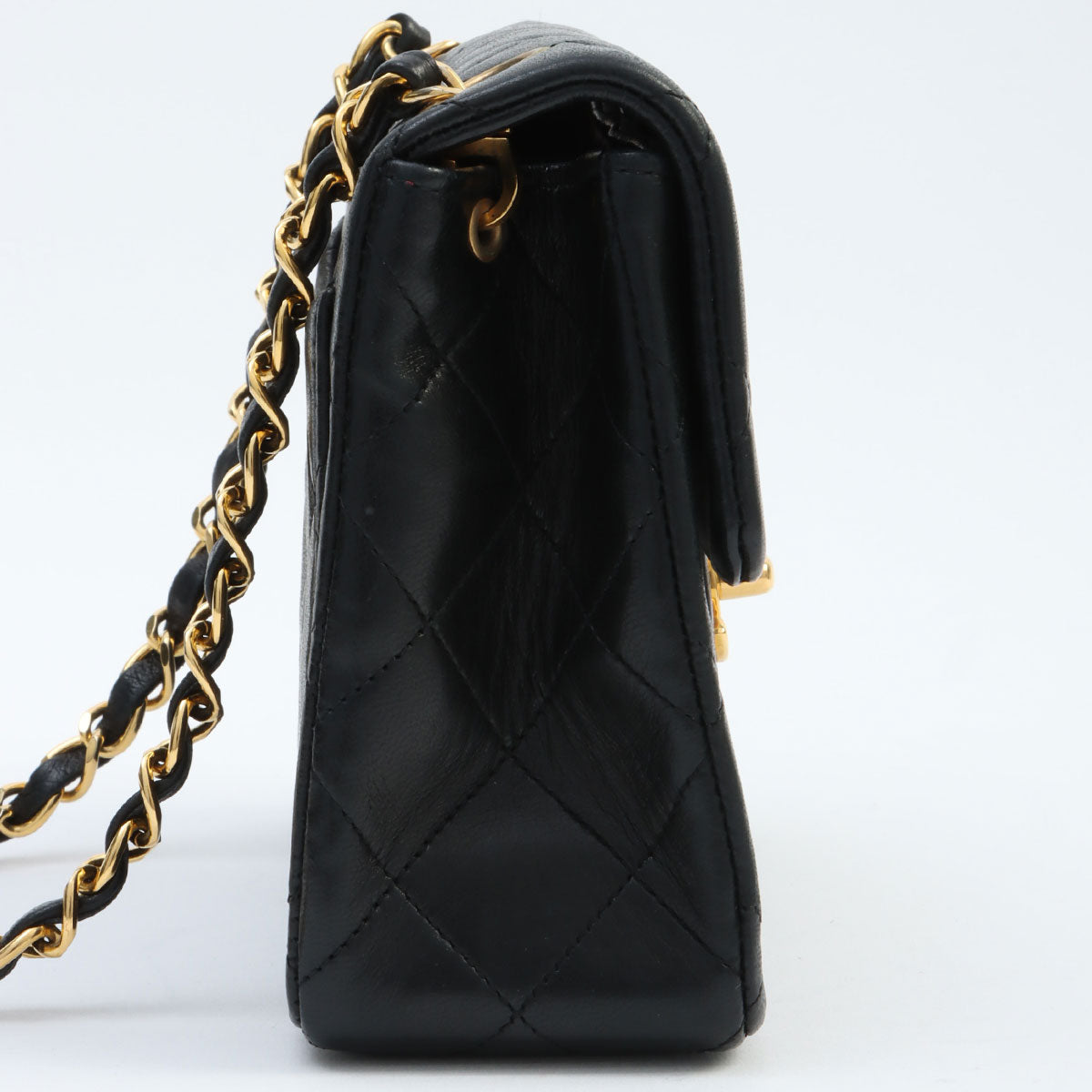 1990's Classic Flap Chain Bag Mini Black