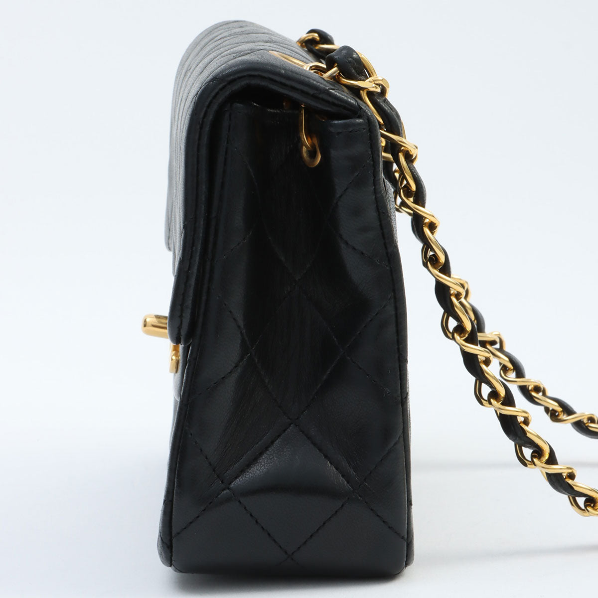 1990's Classic Flap Chain Bag Mini Black