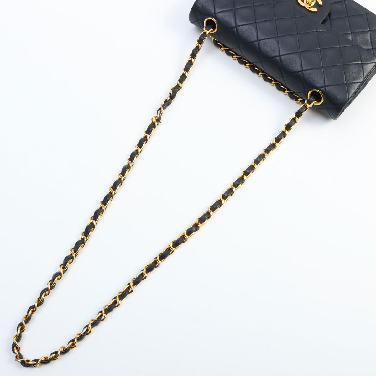 Circa 1992 Classic Flap Chain Bag 23cm Navy