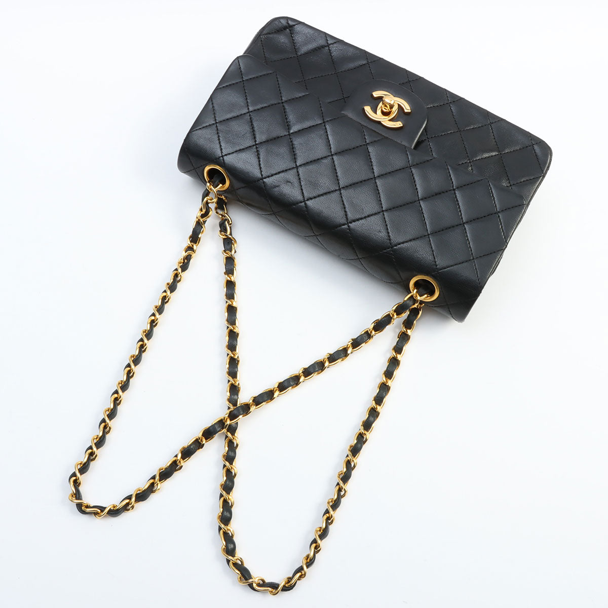 1990's Classic Flap Chain Bag 23cm Black