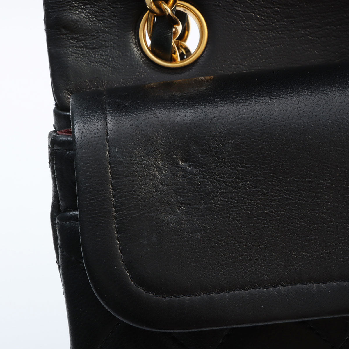 1990's Classic Flap Chain Bag 23cm Black