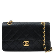1990's Classic Flap Chain Bag 23cm Black