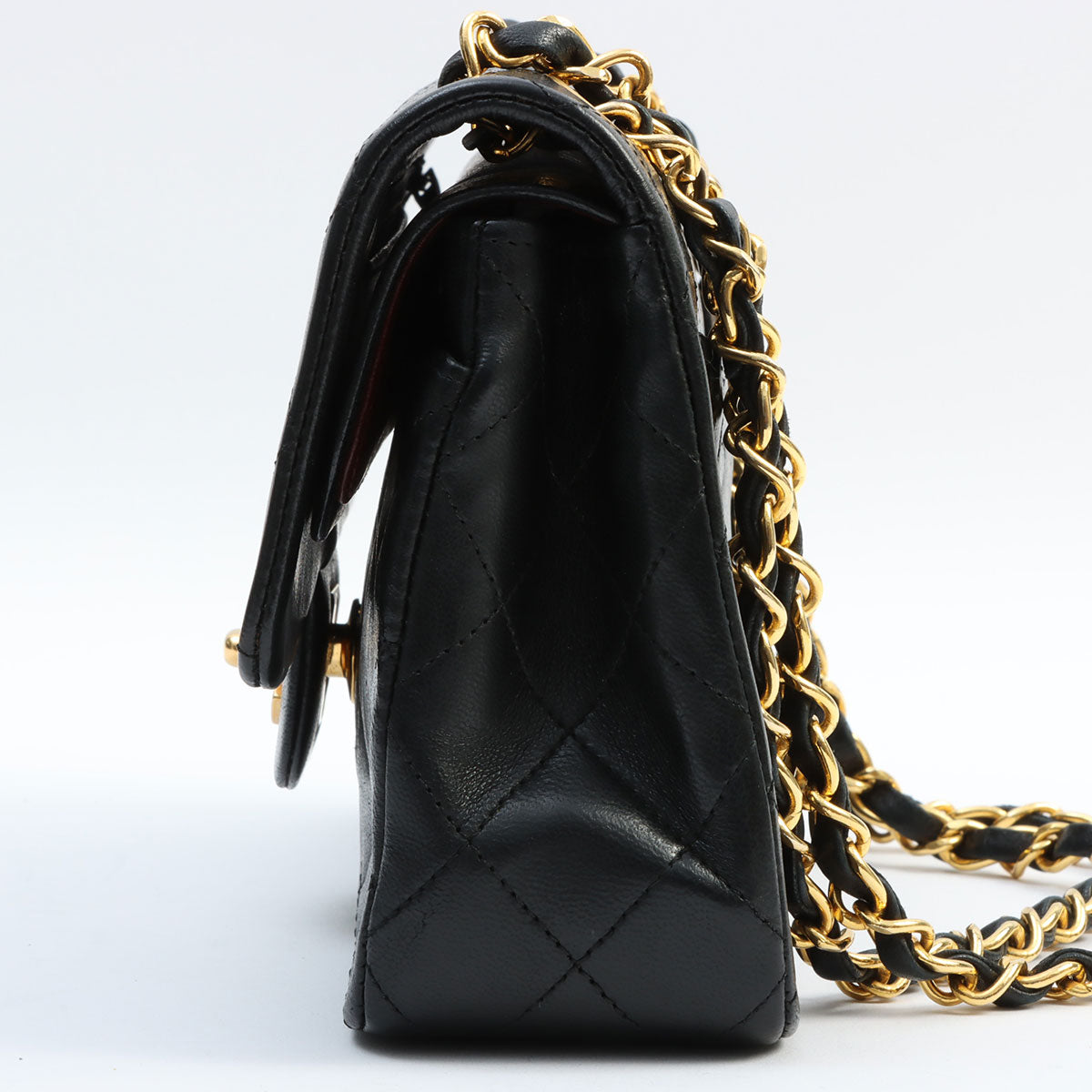 1990's Classic Flap Chain Bag 23cm Black