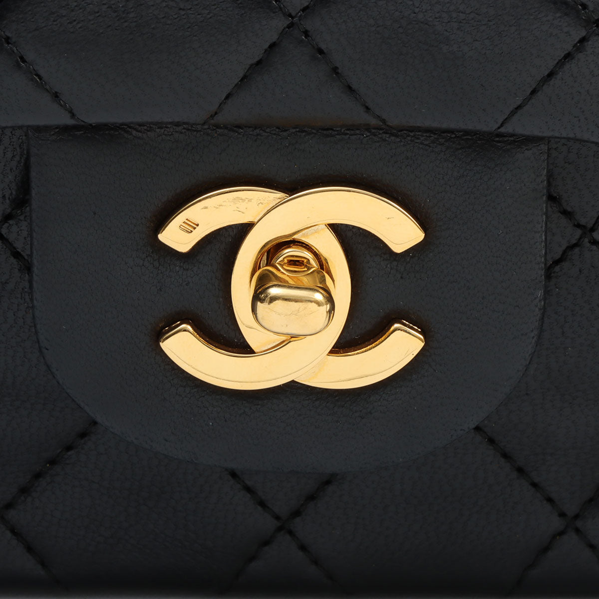 1990's Classic Flap Chain Bag 23cm Black