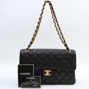 Circa 1997 W-Face CC Turnlock Chain Shoulder Bag, Black