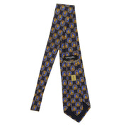 Lion Design Pattern Scarf Navy/Yellow