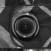 Checked Pattern Logo Button Sleeveless Dress #38 Black/White