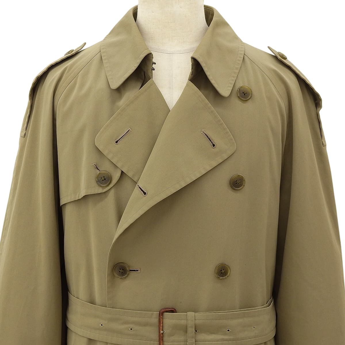 Nova Check Lined Trench Coat #6 Khaki