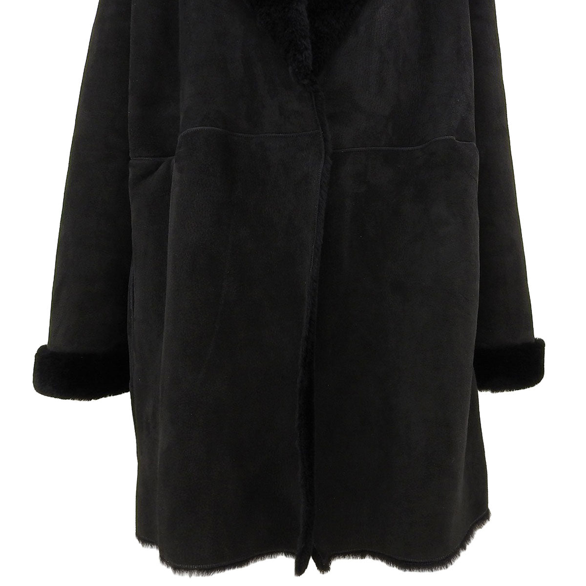 Faux Shearling Coat #38 Black