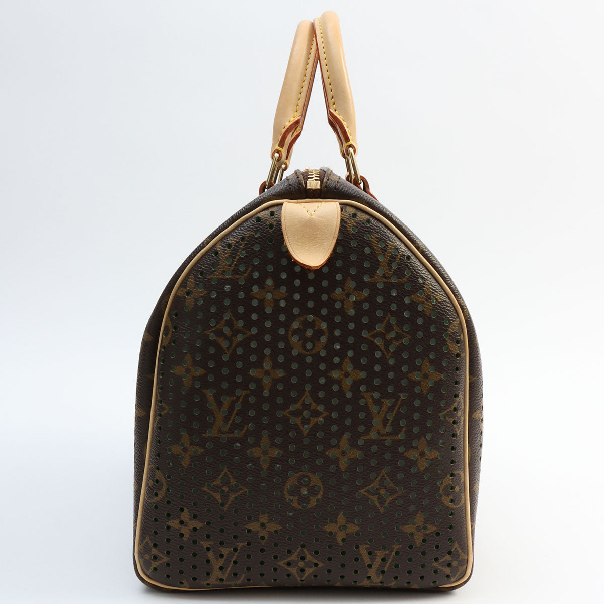 2006 Canvas Monogram Perfo Speedy 30 Brown/Vert