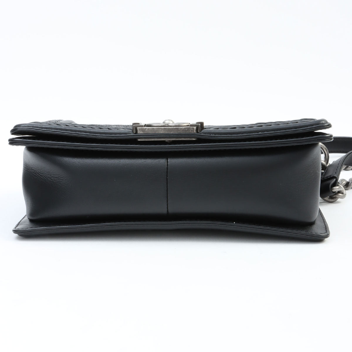 Boy Chanel Chain Shoulder Bag with Chevron Stitching, Black, manufactured around 2016
