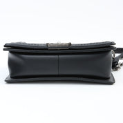 Boy Chanel Chain Shoulder Bag with Chevron Stitching, Black, manufactured around 2016