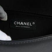 Boy Chanel Chain Shoulder Bag with Chevron Stitching, Black, manufactured around 2016