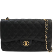 2014-ish Caviar Leather Classic Flap Chain Bag 30cm Black