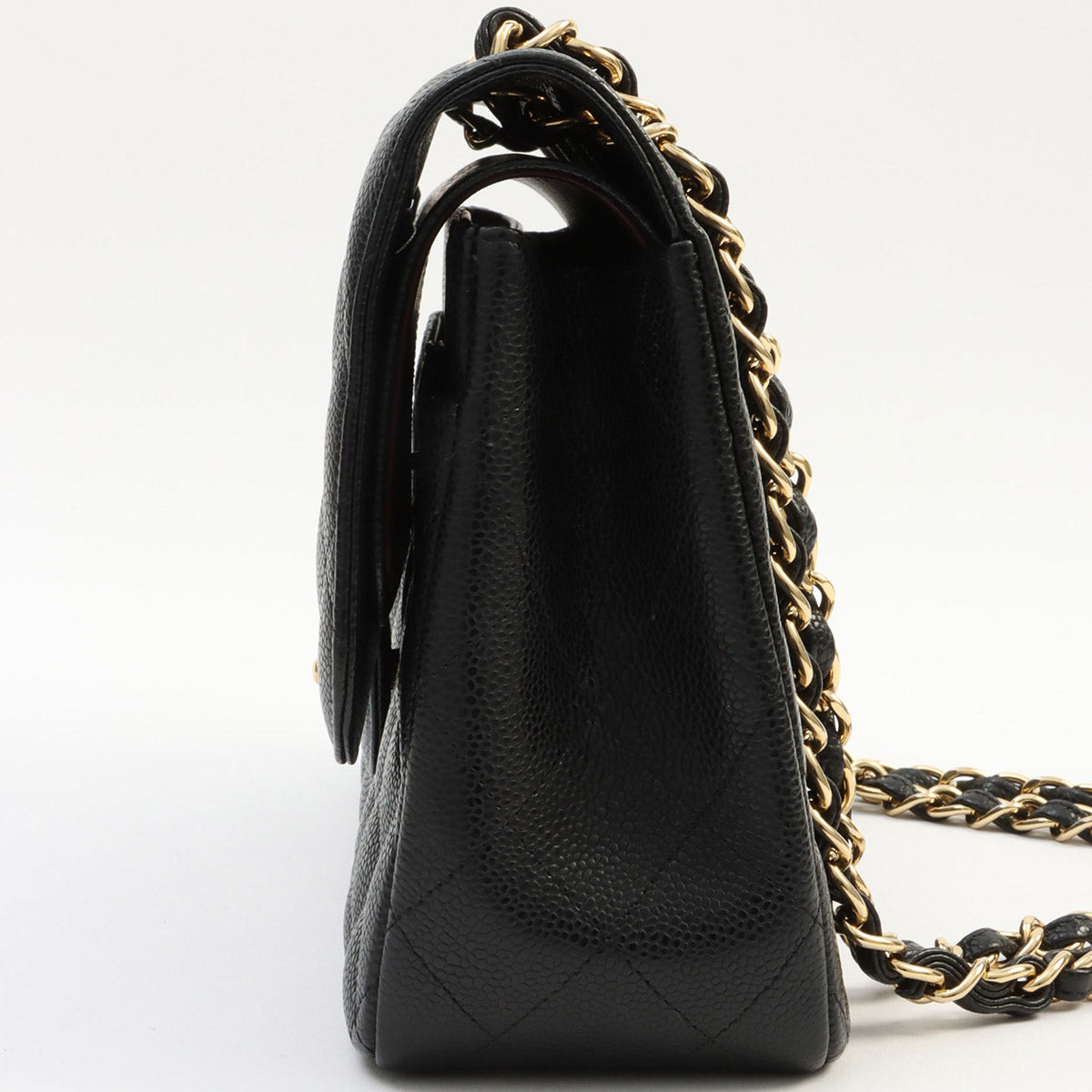 2014-ish Caviar Leather Classic Flap Chain Bag 30cm Black