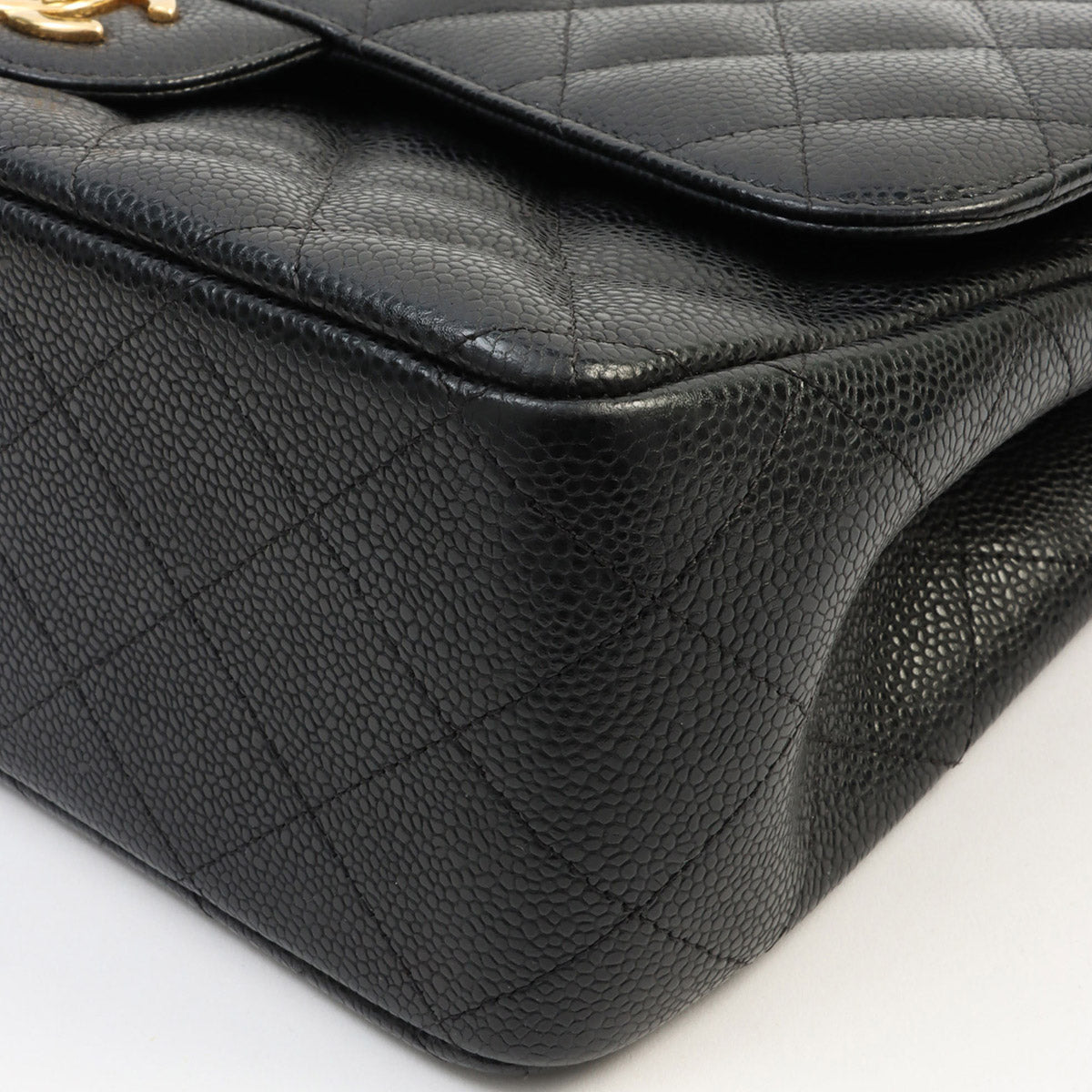 2014-ish Caviar Leather Classic Flap Chain Bag 30cm Black