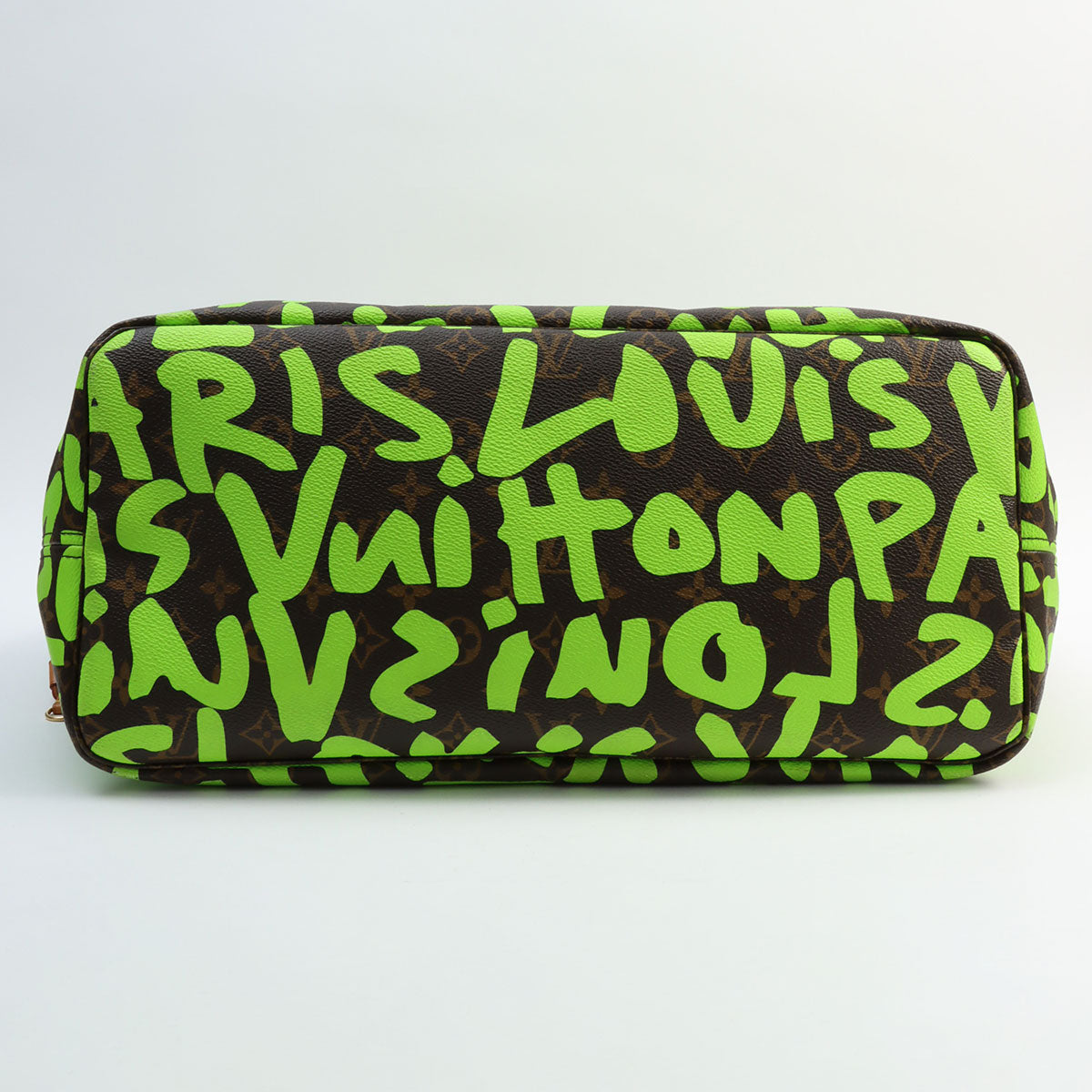 2009 Monogram Graffiti Neverfull GM Green/Brown