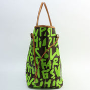 2009 Monogram Graffiti Neverfull GM Green/Brown