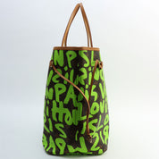 2009 Monogram Graffiti Neverfull GM Green/Brown