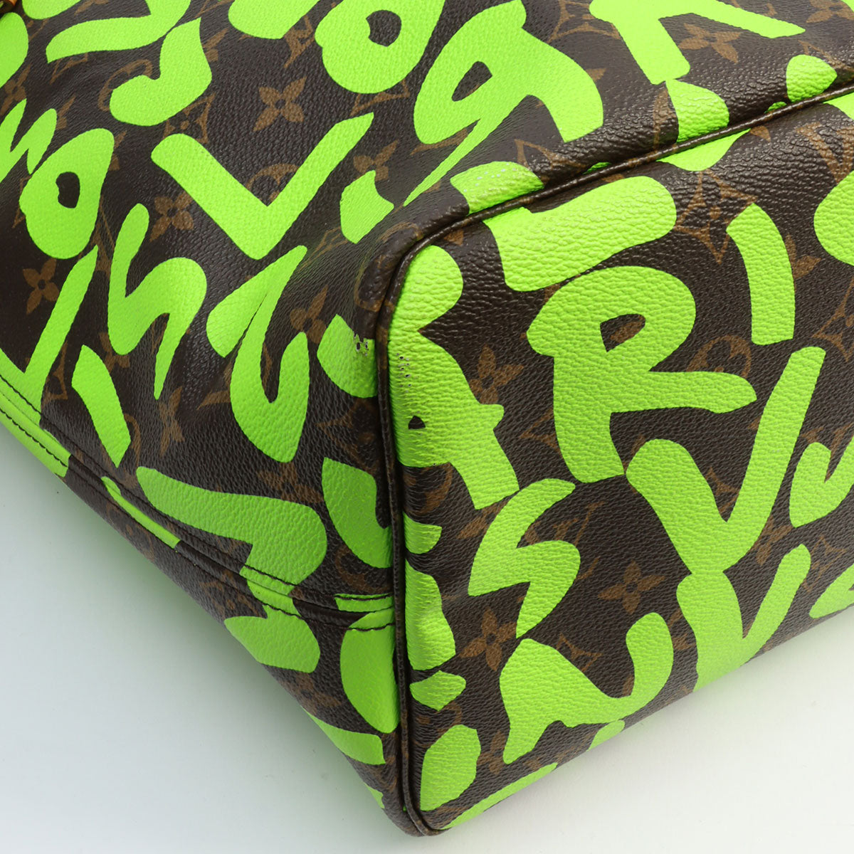 2009年款 Monogram Graffiti Neverfull GM 绿色/棕色