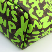 2009 Monogram Graffiti Neverfull GM Green/Brown