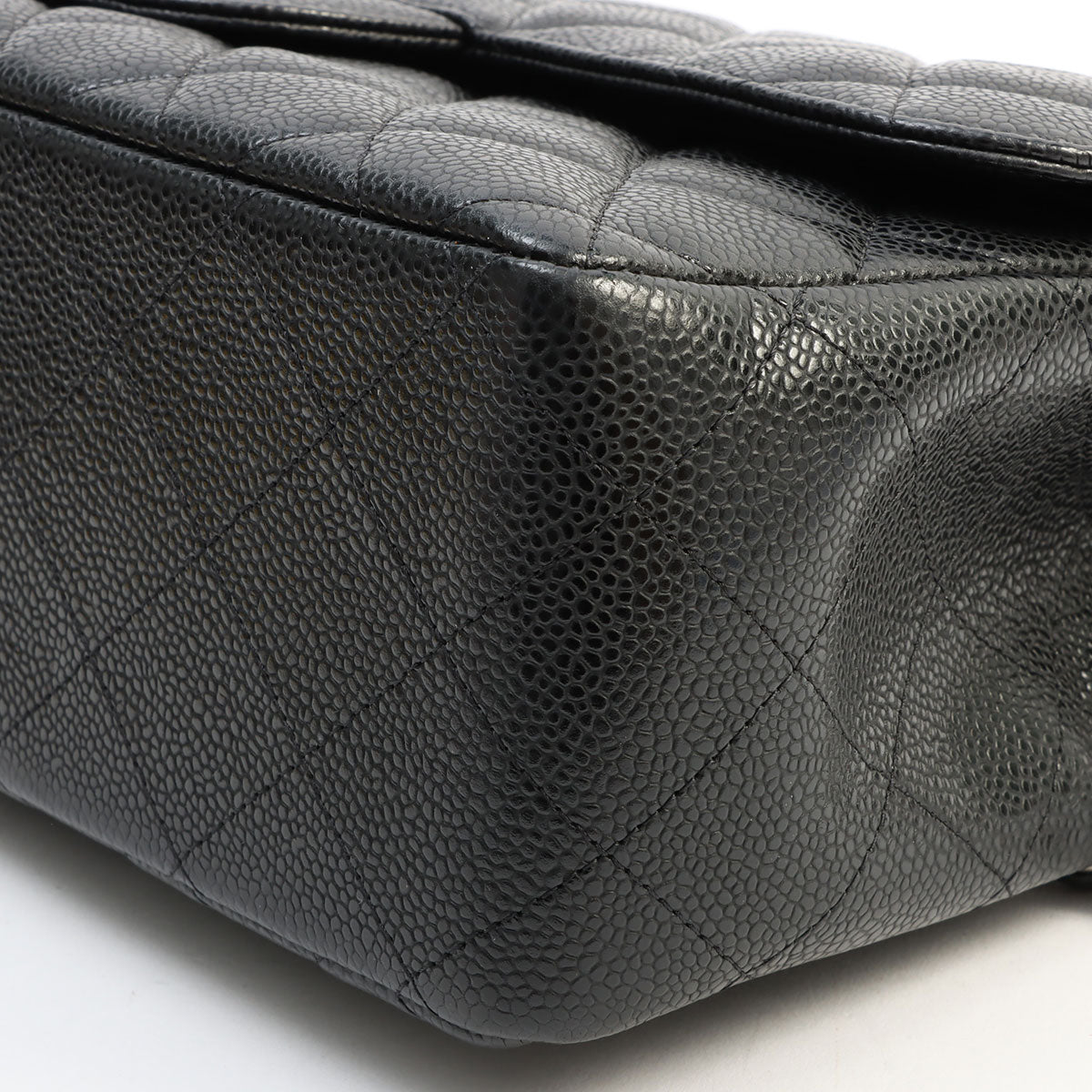 2013-era Caviar Skin Classic Flap Chain Bag 30cm Black