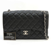 2013-era Caviar Skin Classic Flap Chain Bag 30cm Black