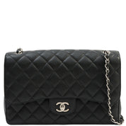 2013-era Caviar Skin Classic Flap Chain Bag 30cm Black