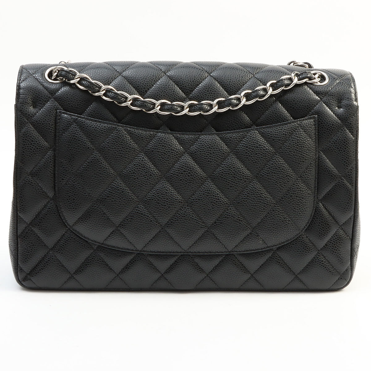 2013-era Caviar Skin Classic Flap Chain Bag 30cm Black