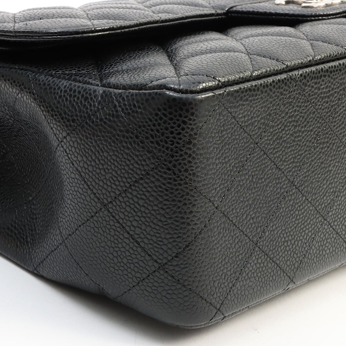 2013-era Caviar Skin Classic Flap Chain Bag 30cm Black