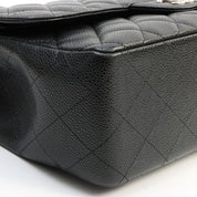 2013-era Caviar Skin Classic Flap Chain Bag 30cm Black