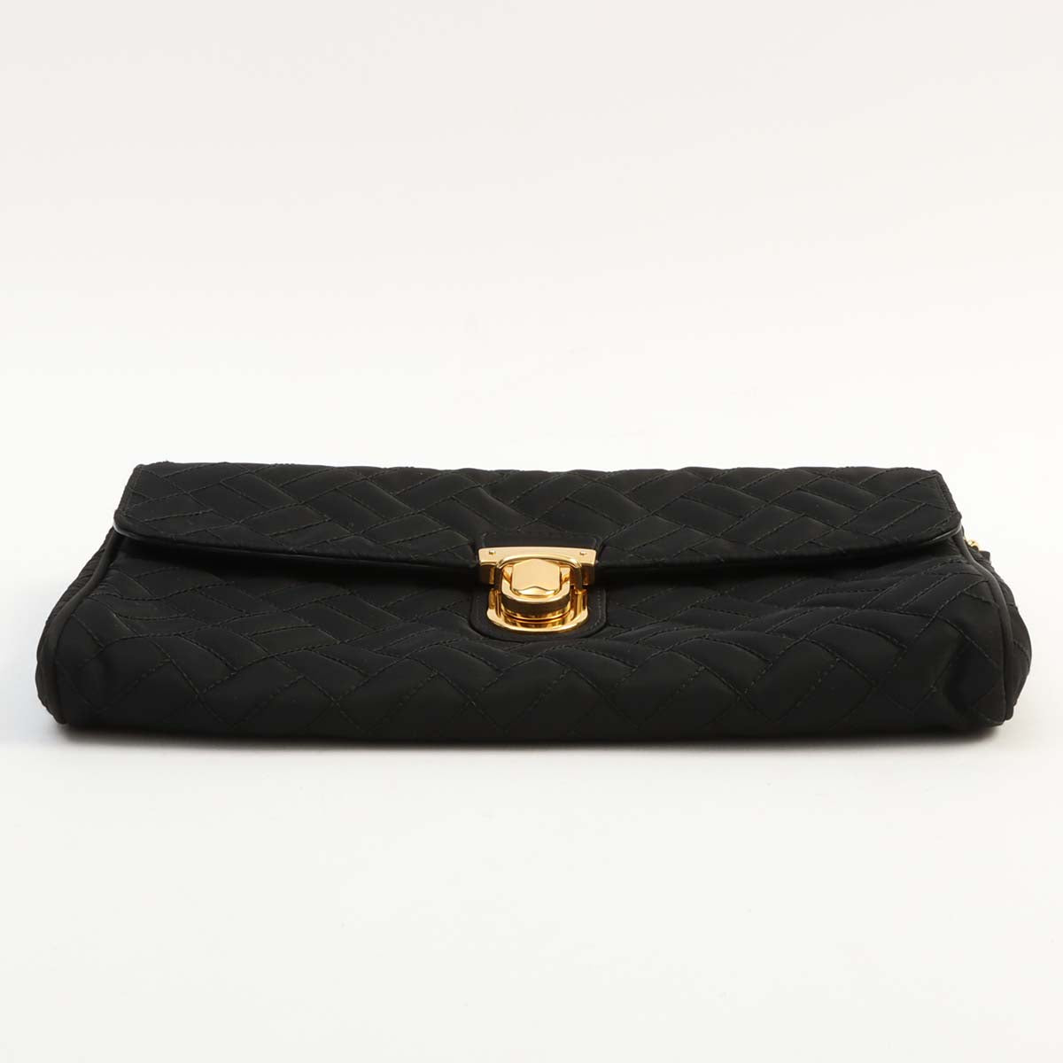 Nylon Logo Plate 2-Way Bag Black