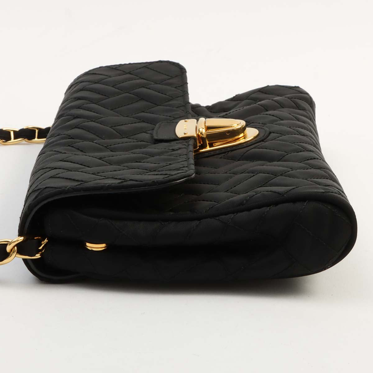 Nylon Logo Plate 2-Way Bag Black